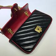 Gucci Shoulder GG Marmont Mini Black/Red 446744 23x14x6 cm - 5