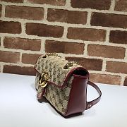 Gucci Shoulder GG Marmont Mini Beige/Red 446744 Size 23x14x6 cm - 2