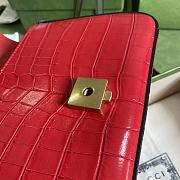 GG Marmont crocodile mini top handle red bag 547260 Size 21x15.5x8 cm - 2