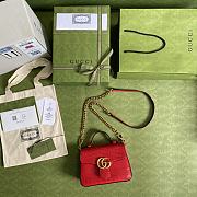 GG Marmont crocodile mini top handle red bag 547260 Size 21x15.5x8 cm - 5