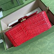 GG Marmont crocodile mini top handle red bag 547260 Size 21x15.5x8 cm - 6