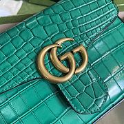 GG Marmont crocodile mini top handle green bag 547260 Size 21x15.5x8 cm - 4