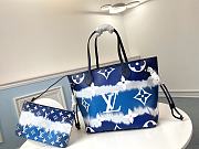 LV Escale Neverfull MM Blue M45128 Size 31x28.5x17 cm - 1