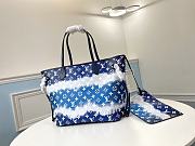 LV Escale Neverfull MM Blue M45128 Size 31x28.5x17 cm - 4