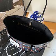 LV Neverfull Monogram Canvas Play Card Black M57462 Size 31x28x14 cm - 5