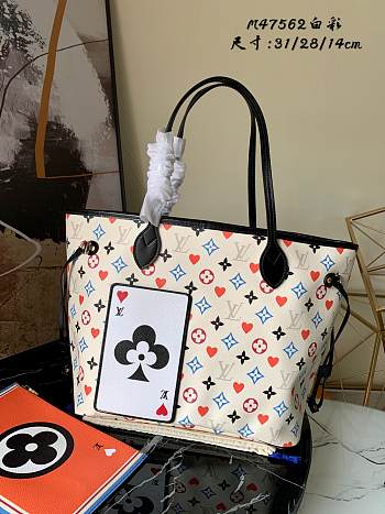 LV Neverfull Monogram Canvas Play Card M57462 Size 31x28x14 cm