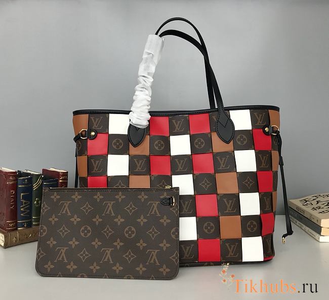 LV NEVERFULL Medium Handbag Red/Brown M40993 Size 32x29x17 cm - 1