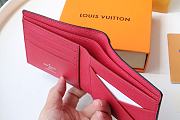 LV ZIPPY VERTICAL Small Wallet Cross Pattern Rose M63095 Size 11.5 x 9 cm  - 4