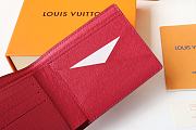 LV ZIPPY VERTICAL Small Wallet Cross Pattern Rose M63095 Size 11.5 x 9 cm  - 3