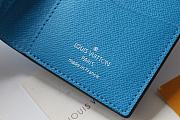 LV Pocket Money Clip Blue M30436 Size 8x11x1 cm - 2