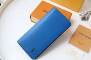 LV BRAZZA WALLET Blue M80788 Size 10x19x2 cm - 5