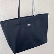 PRADA Re-Nylon and Saffiano Leather Tote Bag Black 1BG107 Size 40x34x16 cm - 6