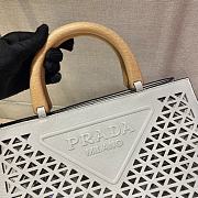 PRADA New Hollow Tote Bag White 1BG405 Size 30x24x16 cm - 6