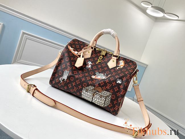 LV Speedy Bandouliere Catogram M44401 Size 30x21x17 cm - 1