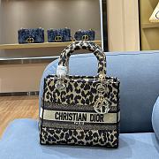 DIOR CD LADY Leopard Print 9027 Size 24×20×11cm - 1