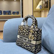 DIOR CD LADY Leopard Print 9027 Size 24×20×11cm - 5