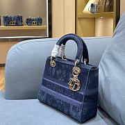 DIOR CD LADY 21 Denim 9027 Size 24×20×11cm - 5