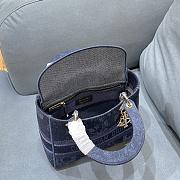 DIOR CD LADY 21 Denim 9027 Size 24×20×11cm - 4