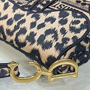 DIOR Saddle Leopard Print 9012 Size 25.5×20×6.5 cm - 3