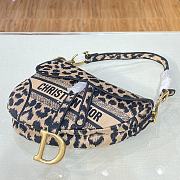 DIOR Saddle Leopard Print 9012 Size 25.5×20×6.5 cm - 2