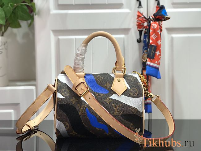 LV Speedy Bandouliere BB Blue M45202 Size 17.5x14x11 cm - 1