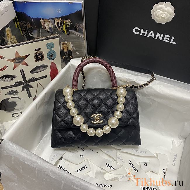 CHANEL Plus A Pearl Chain 2215 Size 19 - 1