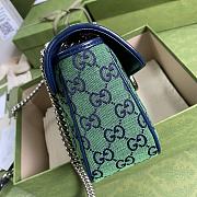 Gucci Shoulder GG Marmont Mini Green/Blue 443497 Size 26x15x7cm - 6