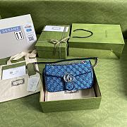 Gucci Shoulder GG Marmont Mini Blue 443497 Size 26x15x7cm - 1