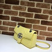 GG Marmont Shoulder Bag Banana Yellow 443497 Size 26x15x7 cm - 6