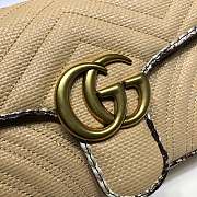 GG Marmont Shoulder Bag Straw/Rice Snake Skin 443497 Size 26x15x7 cm - 5