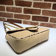 GG Marmont Shoulder Bag Straw/Rice Snake Skin 443497 Size 26x15x7 cm - 3