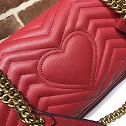 GG Marmont Shoulder Bag Red Full Leather 443497 Size 26x15x7 cm - 2