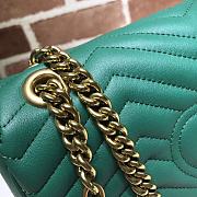 GG Marmont Shoulder Bag Dark Green 443497 Size 26x15x7 cm - 2