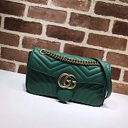 GG Marmont Shoulder Bag Dark Green 443497 Size 26x15x7 cm - 1