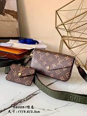 LV FÉLICIE STRAP & GO Green M80091 17x9.6x3.5 cm - 1