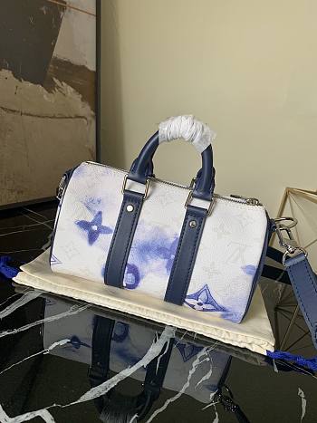 Keepall XS Monogram Watercolor Blue M45761 Size 21x12x9cm