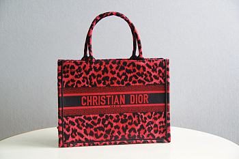 Dior Tote Book Mizza Red 1286 Size 36x28x14 cm