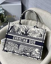 Dior Tote Book Flower Series Black 1286 Size 36.5x28x17.5 cm - 1