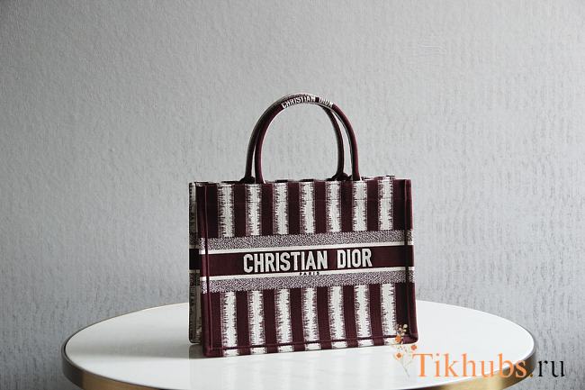 Dior Tote Book Red Black 1286 Size 36.5x28x16 cm - 1