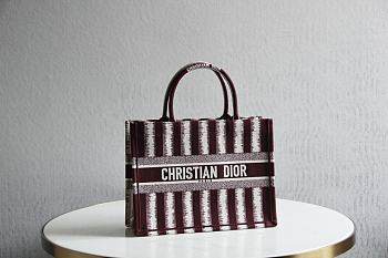 Dior Tote Book Red Black 1286 Size 36.5x28x16 cm