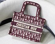 Dior Mini Book Tote Red White M1286 Size 23x17x7 cm - 1