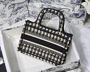 Dior Mini Book Tote Black White M1286 Size 23x17x7 cm - 3