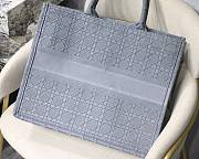 Dior Tote Book Gray Grid M1286 Size 41.5X32X5 cm - 4