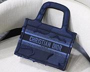 Dio.r Mini Book Tote Blue Black M1286 Size 23x17x7 cm - 1