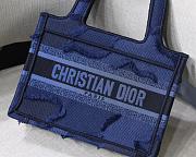 Dio.r Mini Book Tote Blue Black M1286 Size 23x17x7 cm - 4