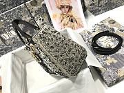 LADY DIOR Embroidered Destiny Beads Cattle Leather M0565 Size 24x20x11 cm - 3