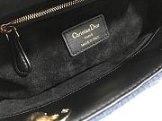 LADY DIOR Embroidered Star Beads Cattle Leather M0565 Size 24x20x11 cm - 6