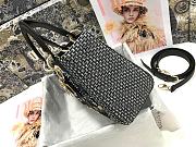 LADY DIOR Embroidered Star Beads Cattle Leather M0565 Size 24x20x11 cm - 4