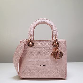 Dior Lady D-Lite Pink 44532 Size 24x20x11 cm