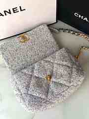 CHANEL 19 Tweed Gold-Tone Silver-Tone Handbag - 4